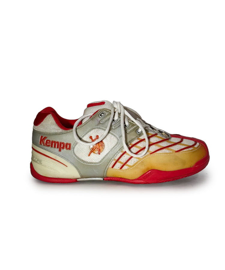 Red and White Badminton Shoes