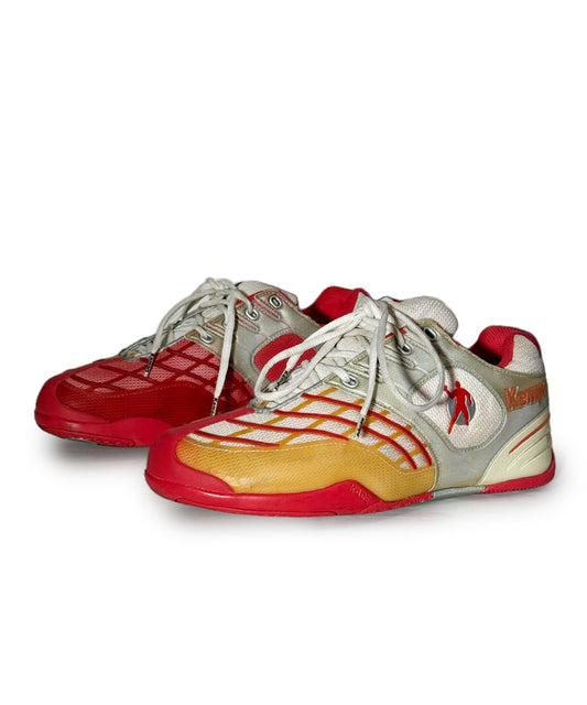 Red and White Badminton Shoes