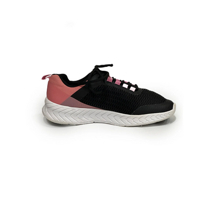 Ladies VTY Black/ Pink Lace-up Trainers